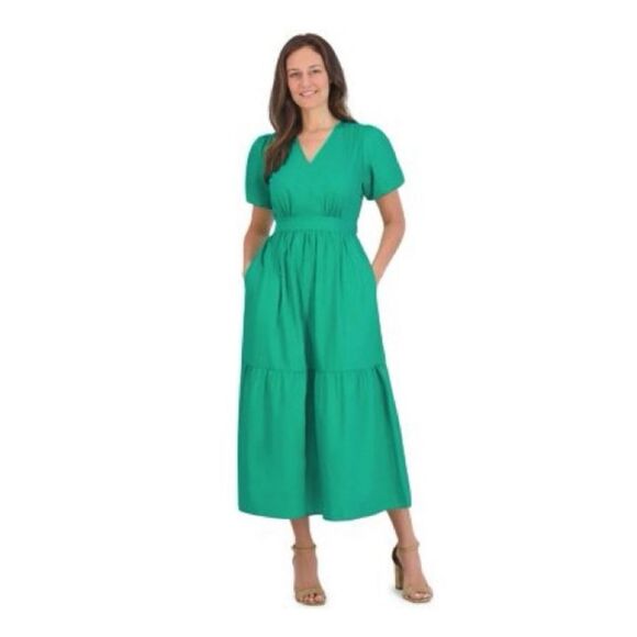French Connection Ladies Puff Sleeve Maxi Dress - Picture 1 of 4